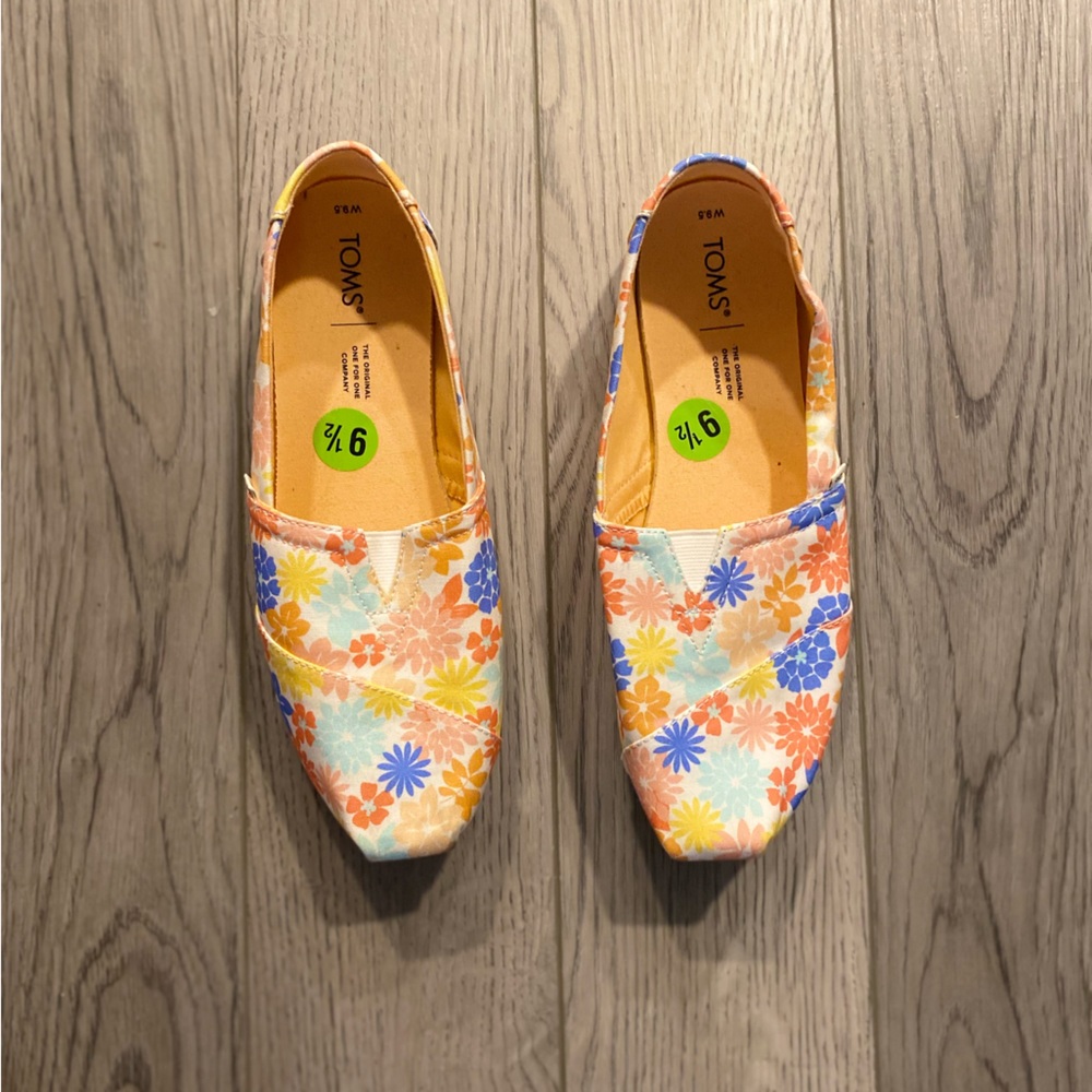 Toms Floral Slip on 9.5